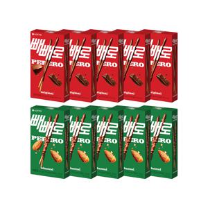 초코 빼빼로 46g 5개+아몬드 빼빼로 32g 5개