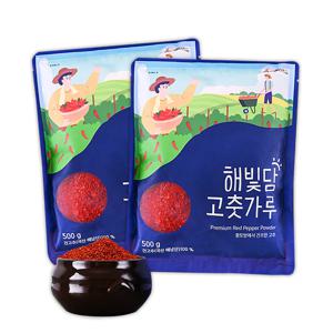 국내산 100% 해빛담 고춧가루 500g X 2봉