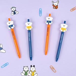 귀여운 꼬망 노크식 중성볼펜 0.5mm 어린이볼펜 팬시문구