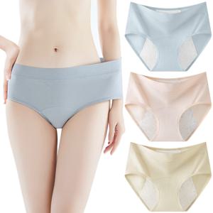 빅사이즈 105~120까지 여성 면스판 샘방지 위생팬티 길고 넓은 방수존 P-7351