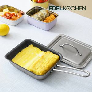 통3중 교자팬(말이팬) 프라이팬 18*14cm (그레이마블 논스틱) 계란말이팬