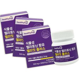 식물성 멜라토닌 함유 멜라잇 플러스 플러스 타트체리 500mg*30정 3팩