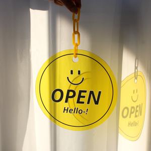 해피데이 오픈클로즈 팻말 아크릴 영업시간 안내판 문패