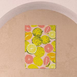 과일패턴 그림 캔버스액자 신혼 아파트 주방 식사 카페 자몽 인테리어 액자