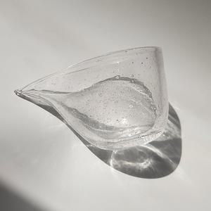 투명한 파동 220ml 유리 저그/ 드레싱 저그 홈카페 미니 소스 피처