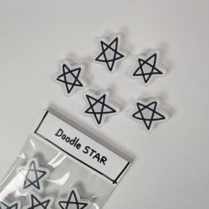 두들스타 낙서 별모양 아크릴 마그넷 5p 세트