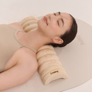 편백나무 지압 마사지 웨이브 10구 목 어깨 승모근 베개