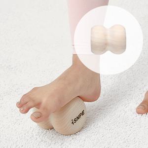 편백나무 지압 마사지 웨이브 2구 목 등 어깨 경추 롤러