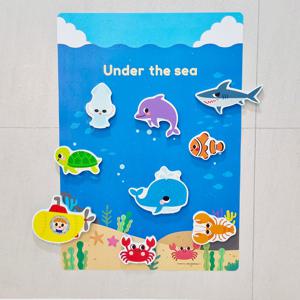 유아 목욕놀이 방수 포스터 Under the sea (420*595mm)