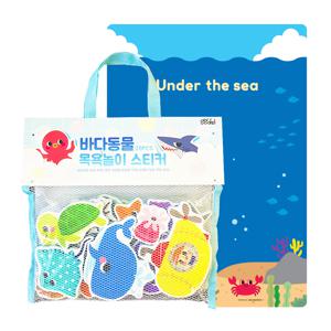 유아 목욕놀이 바다동물 스티커(28pcs)+바다 포스터 풀세트