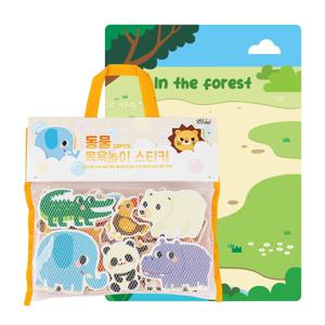 유아 목욕놀이 동물 스티커 (28pcs)+숲 포스터 풀세트