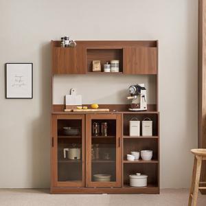 쿠폰가 229,000원/아망드 슬라이딩 1200 유리 주방 선반 수납장 홈카페장 상부장세트