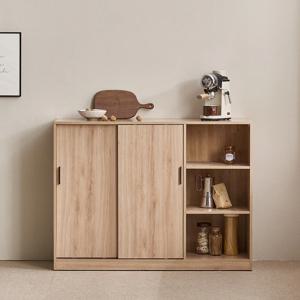 쿠폰가 152,100원 / 아망드 슬라이딩 1200 주방 선반 수납장 그릇 장식장 홈카페장