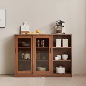 쿠폰가161,100원/아망드 슬라이딩 1200 유리 주방 선반 수납장 그릇 장식장 홈카페장