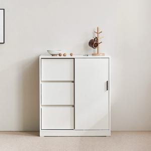 쿠폰가 152,100원/아망드 슬라이딩 800 3단서랍 주방 수납장 그릇 장식장 홈카페장