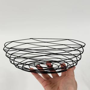 블랙 와이어 바스켓 / 베이커리 과일 소품 다용도 철제바구니 22cm