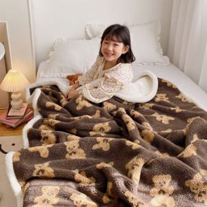 곰돌이담요 150X200 대형 양털 겨울 뽀글이 블랭킷