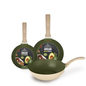 아보카도 코팅 인덕션 IH 후라이팬 3종 세트 (20cm+26cm+궁중28cm)