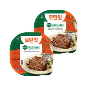 CJ 루틴잇 떡갈비와 곤드레 현미곤약밥 387g x2개