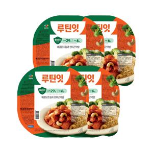 CJ 루틴잇 매콤닭조림과 현미곤약밥 346g x4개