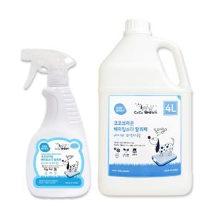 베이킹소다 반려동물 탈취제 550ml + 대용량 리필 4L 세트