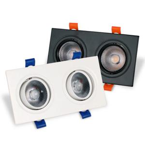 엘포스 LED 다운라이트 멀티 매입등 사각 2구 MR16 일체형 COB 16W 플리커프리