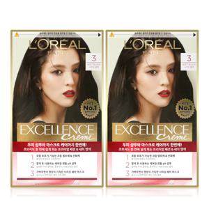 염색약 엑셀랑스 크림3 소프트 블랙 2개