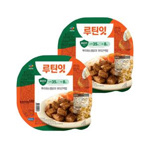 CJ 루틴잇 뿌리채소찜닭과 귀리곤약밥 404g x2개