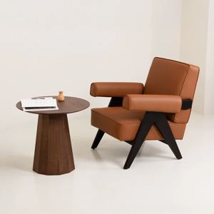 미델 가죽 1인용 소파 라운지 거실 쇼파 카페(카멜)