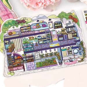 3D 방꾸미기 스티커 입체 오두막 집꾸미기 다꾸 씬 스티커북