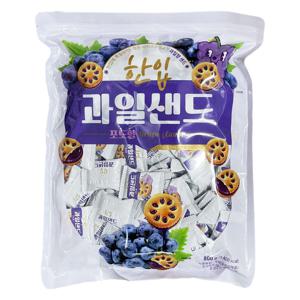 한입 과일 샌드 포도향 800g(약130입) 1봉 쿠키