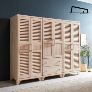 통풍갤러리 편백나무(무절)원목 2400 장롱세트 BFR-994