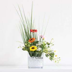 비누꽃 데이지 조화 화분 얼음 set 27x43cm 인테리어 테이블 장식 소품