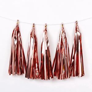 파티 태슬 장식 메탈 로즈골드 생일 가랜드 이벤트 배경 스트리머