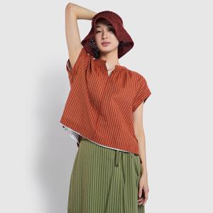 여 벌룬 반팔 파자마 셔츠 (3 colors)
