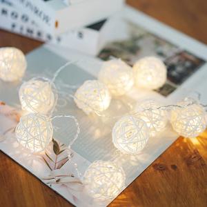 LED 라탄 가랜드 볼전구