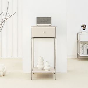 루티 홈카페 2단 선반 서랍형 사이드 모듈 높은 테이블 400