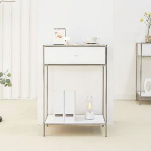 루티 홈카페 2단 선반 서랍형 사이드 모듈 높은 테이블 600