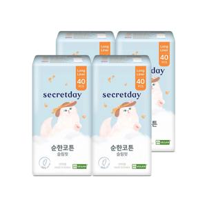 순한코튼슬림핏 롱라이너 40P 4팩+쿨링중형 2P 2팩O