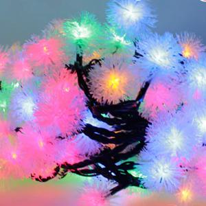 LED 솜털 은하수 칼라 검정선 100구 줄조명 파티조명