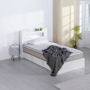 무디룸 서랍형 수납침대 LED조명 저상형 원룸 침대 프레임 SS Q