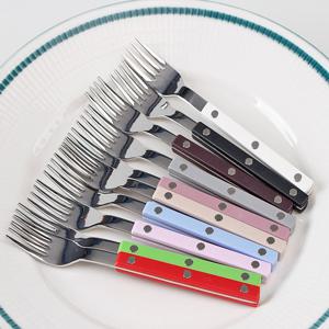 심플 카페 스텐 티포크 과일 디저트 포크 10color
