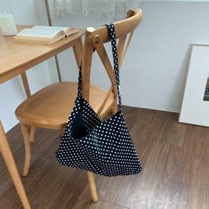 도트 블랙 에코백 여름 가방 보부상백