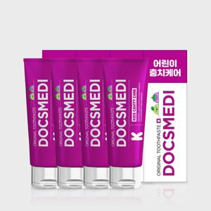 어린이충치케어 K치약 닥트러스트 60g x 4개 유아 천연 고불소 구취제거 치과의사개발