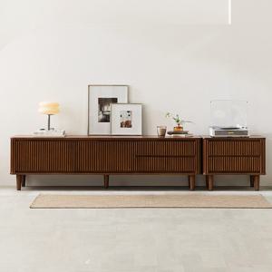 뮤이 템바보드 거실장 세트 티비장 TV다이(2400/월넛)