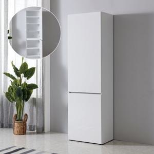 화이트 위아래 분리도어 냉장고옆 팬트리장 수납장 (60x40cm)