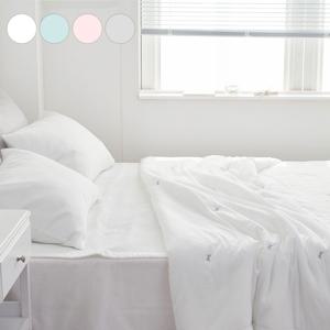 국산 프리미엄 리본자수 실크모달 시원한냉감 여름 차렵이불 단품 (4컬러)