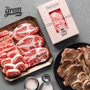 더그램 이베리코 선물세트 600g (갈비살+목살+세크리토벨리, 각200g)