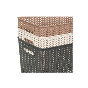 헤링본바스켓6호(오픈형) 차콜 다용도 수납함