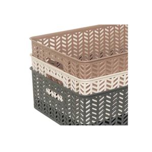 헤링본바스켓5호(오픈형) 차콜 다용도 수납함